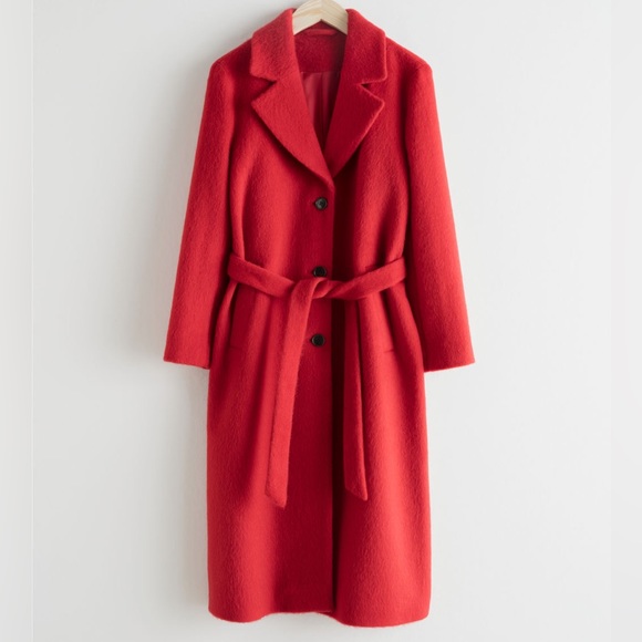 relaxed alpaca blend coat